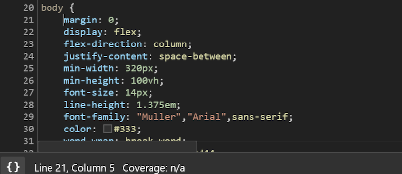 Пример CSS-кода после форматирования