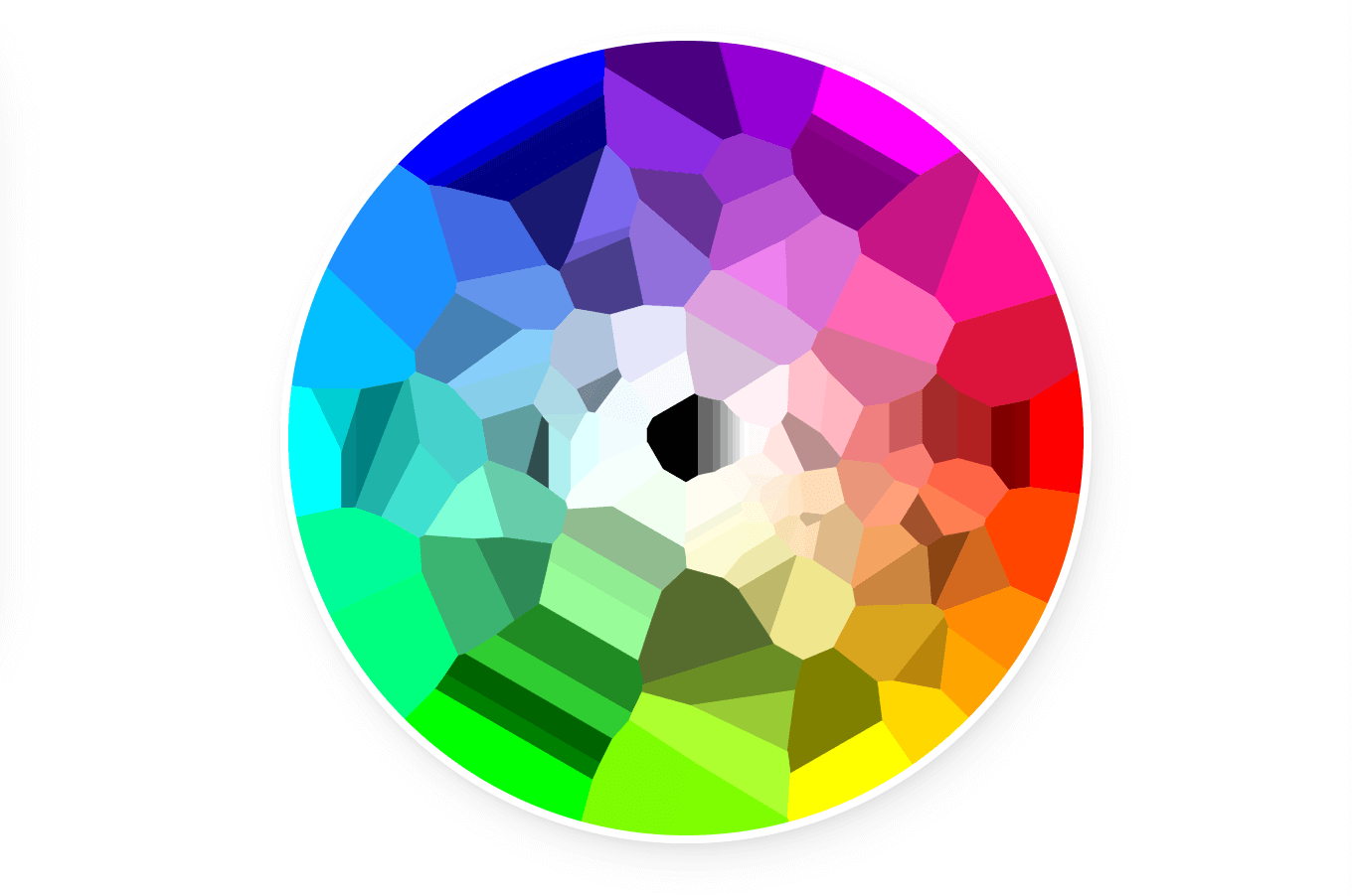 Демо со всеми 140 именованными цветами в одном круге