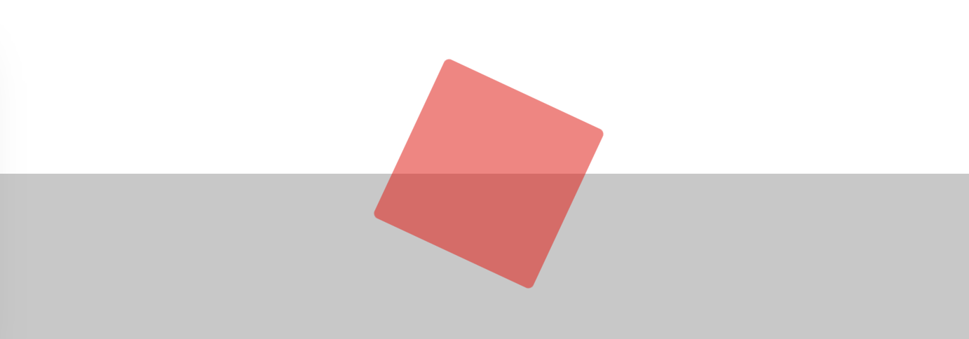 Красный квадрат на белом и сером фоне
