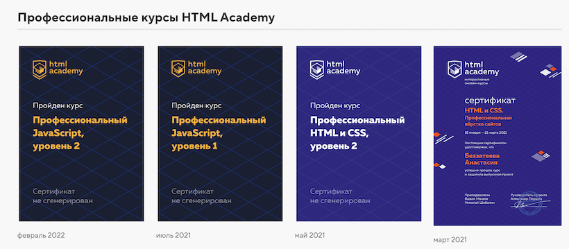 Профессиональны курсы HTML Academy