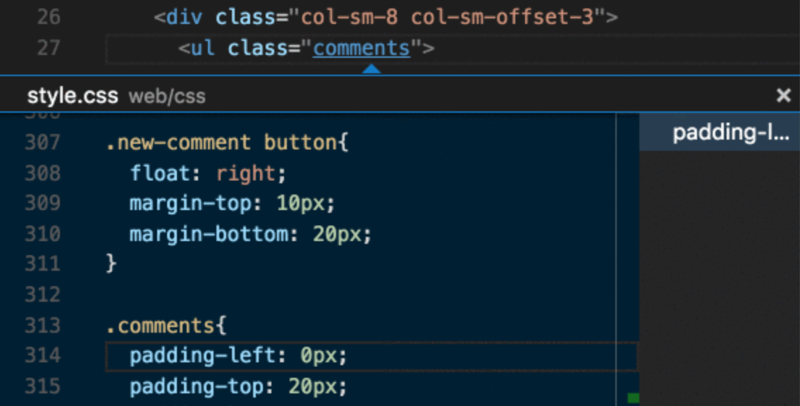 Расширение CSS Peek в Visual Studio Code