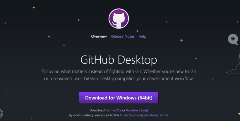 Скачивание GitHub Desktop