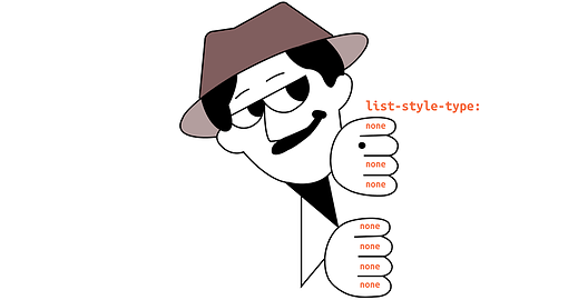 Как сделать список без точек в HTML